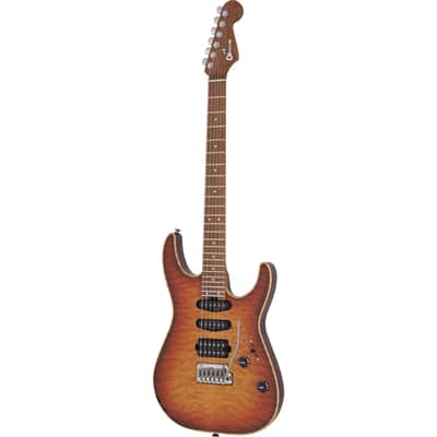 Charvel USA Select DK24 HSS 2PT CM QM Autumn Glow - Custom Electric Guitar image 3