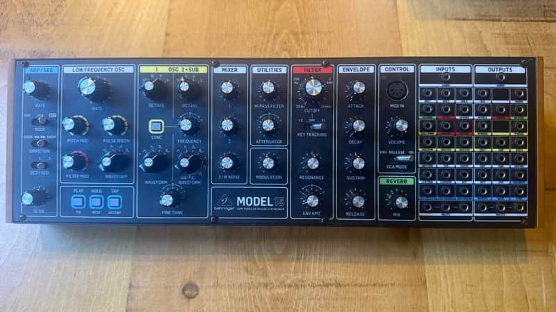 Behringer Model 15 Desktop Semi-Modular Synthesizer 2024 - Present - Black with Wood Sides image 1