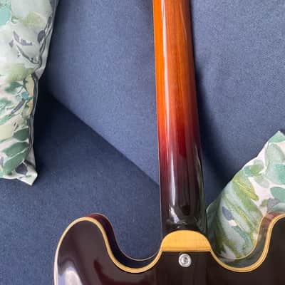 Eastman T186MX semi hollow sunburst with case solid maple top solid mahogany b&s image 10