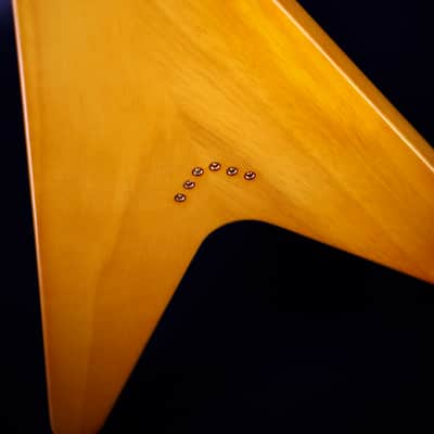 Epiphone '58 Korina Flying V 2023 - Aged Natural (White Pickguard) image 13