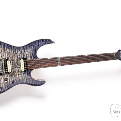 Suhr Modern Carve Top 2009 LE, Serial #1 – Faded Trans Whale Blue Burst on a 3/4" Quilted Maple Top image 4