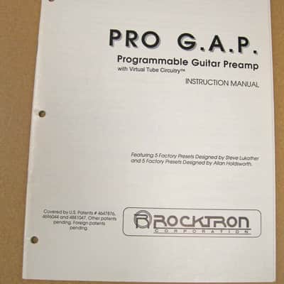 Rocktron PROGAP Owner’s Manual image 1