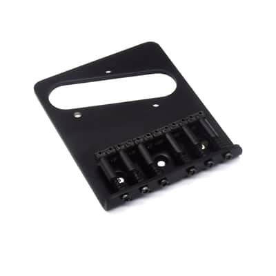 KD By AxLabs Tele®-style 6-Saddle Bridge - String-Through-Body Or Top - Satin Black image 1