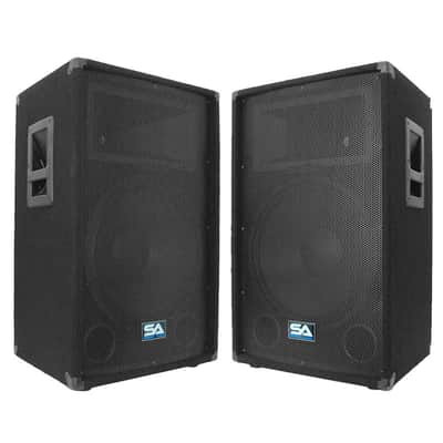 Seismic Audio - Pair of 15" PA DJ Speakers 350 Watts PRO Audio - Mains, Monitors, Bands, Karaoke image 1