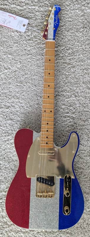 Fender Limited Edition Buck Owens Telecaster®, Red, Silver and Blue Sparkle