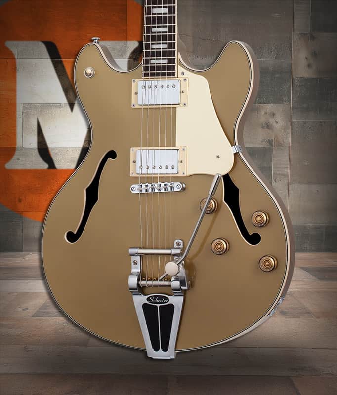 Schecter Corsair Electric Guitar w/ Bigsby - Gold Top (1554) image 1