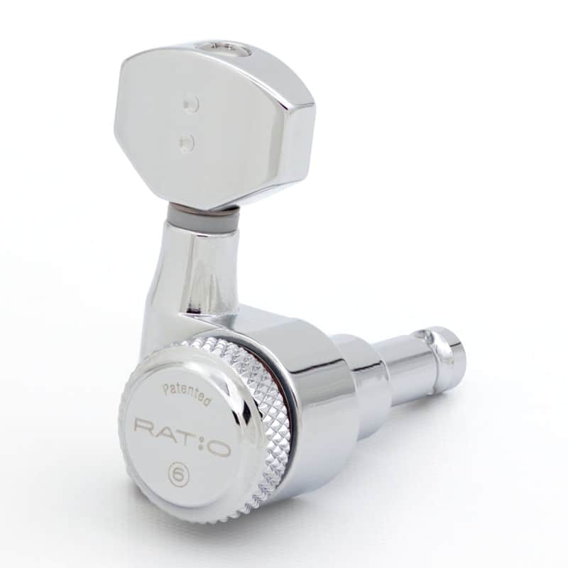 Graph Tech Ratio PRL-9721-C0 Locking Calibrated Machine Heads - 6-in-line Chrome image 1