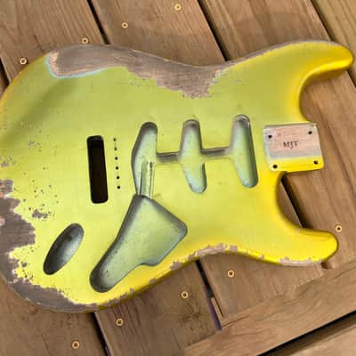 MJT Official Custom Vintage Aged Nitro Guitar Body Mark Jenny VTS Aztec Gold image 1