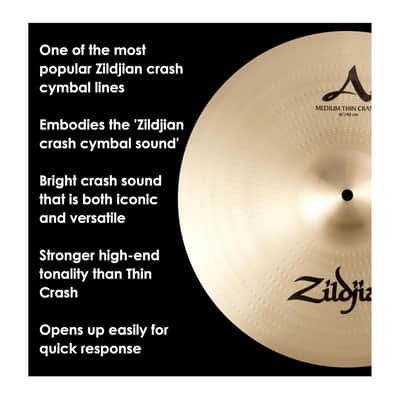 Zildjian Company A Series Medium-Thin Crash Cymbal (16 Inches) image 5