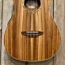 New Luna High Tide Baritone Zebrawood Acoustic-Electric Ukulele, w/Case, Help Small Biz, Buy Here!