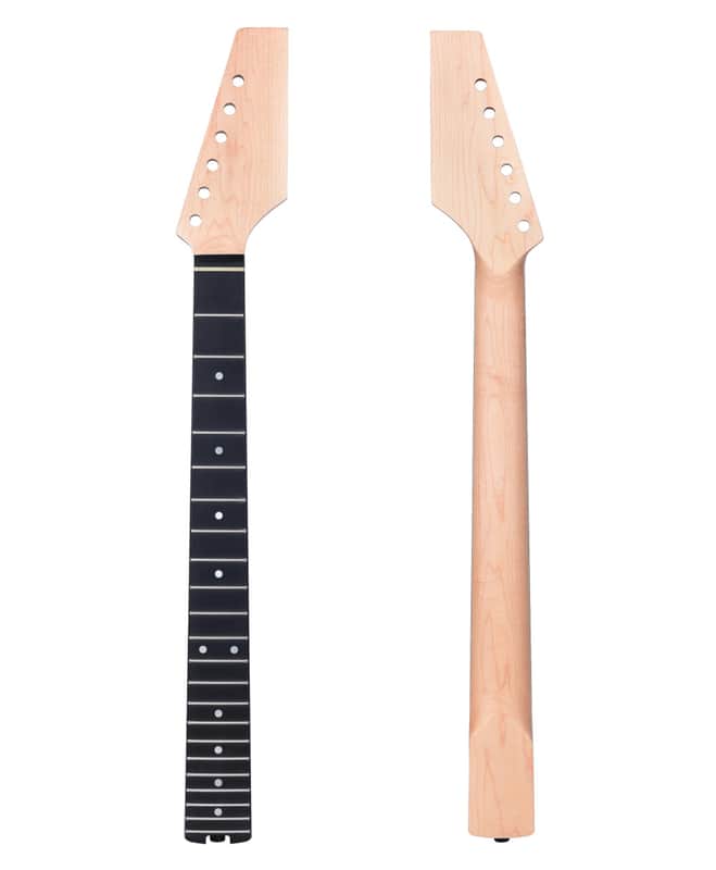 Electric Guitar Neck, 12"-16" Compound Radius, Canadian Hard Maple Neck, Richlite Fretboard, 22 Stainless Steel Frets (2.4x1.4mm), Oiled Bone Nut 42mm, Matte Finish image 1