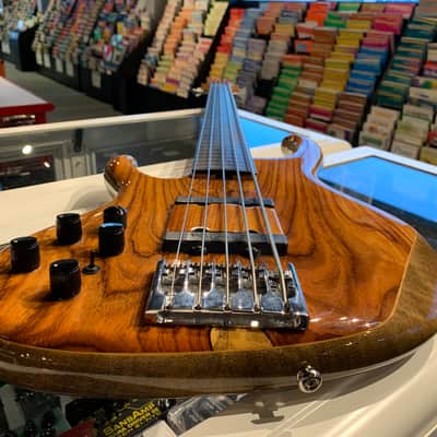 Kinal MK-5 Fretless Left Handed Bass 2000s Natural Cocobolo image 11