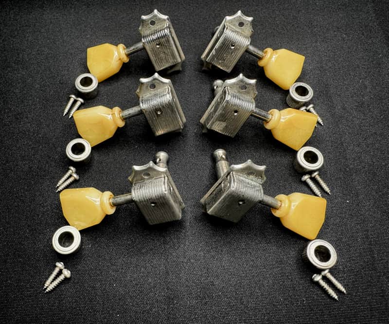 Gibson Historic Custom Shop Kluson Aged Relic Nickel Single Line KD-3-NPK 3x3 Guitar Tuning Machines image 1