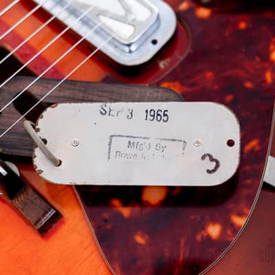 1965 Silvertone 1454 Vintage Hollowbody Electric Guitar, Harmony USA w/ DeArmond Gold Foils, Case image 20