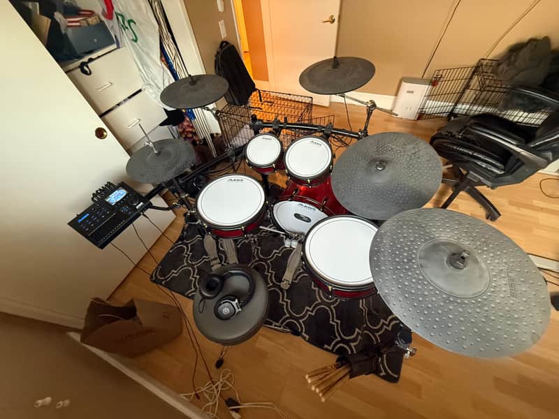 Alesis Strike Pro Special Edition Electronic Drum Set 2010s - Black / Red hardware included image 1