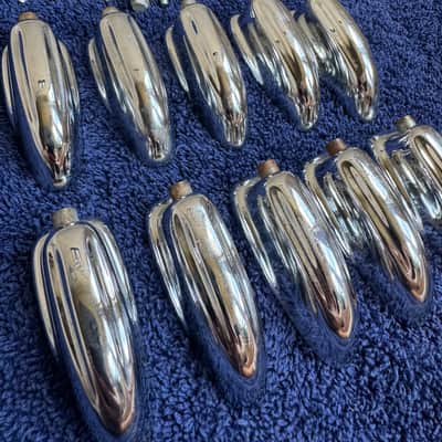 Slingerland Lot of 10 Vintage Bass Drum Lugs 70s - Chrome image 1