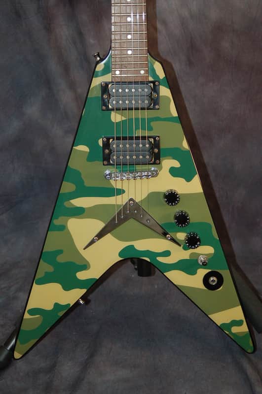 Washburn Dime V Dimebag Darrell Pantera Camo with Camo Gigbag | Reverb