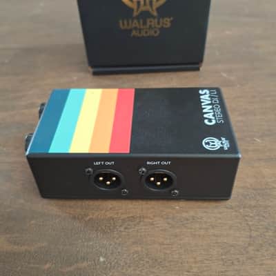 Walrus Audio Canvas Stereo Dual Line Isolator Direct Box 2022 - Present - Black w/ Rainbow Graphic image 4