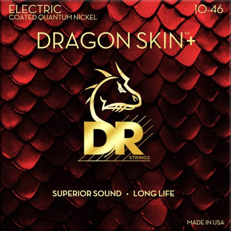 DR - DRAGON SKIN+ Coated Quantum Nickel Electric Guitar Strings, Medium (10-46) image 1