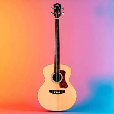 Guild B-240E Fretless Acoustic-Electric Bass Guitar – Natural image 2