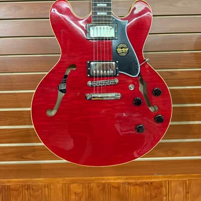 Heritage Custom Shop Core Collection H-535 Electric Guitar with Case, Trans Cherry — HRT-011113111 image 2