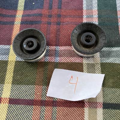 Two Black Vintage 1960s 1970s Japan Guitar Speed Knobs ~ Lawsuit-Era Les Paul image 5
