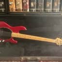 1987 Ernie Ball Music Man StingRay Bass - Translucent Red Finish - With Original Tolex Hard Case
