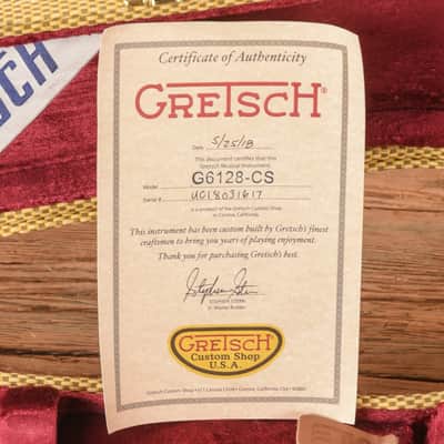 Gretsch Custom Shop Stephen Stern Masterbuilt G6128 Custom Shop Gold Paisley 2018 - Zac Brown image 10