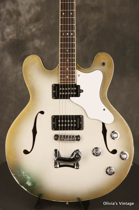 Mosrite GOSPEL GUITAR Hollowbody 1973 Gold-to-White Burst image 1