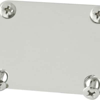 Electric Guitar Neck Plate 4 Holes with Screws Compatible with Strat Tele Style Electric Guitar Bass Parts Replacement Chrome 64 x 51mm image 4