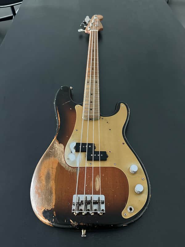 fender  precision bass 1982 AVRI - 2 tone burst original1957 neck image 1