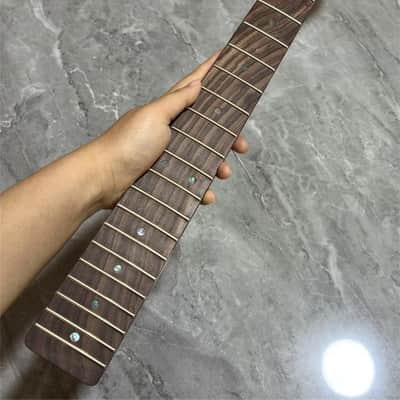 21fret Flame Maple electric guitar neck rosewood yellow gloss DIY parts image 1