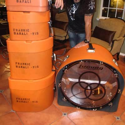 Frankie Banali's Quiet Riot, Anvil Cases 19.5"x9.5" Utility Carrying Case, Stenciled 1980's - Black image 4