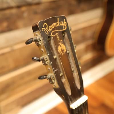 1935 Roundup Supertone Gene Autry Acoustic Guitar with Original Case Worldwide Shipping image 5