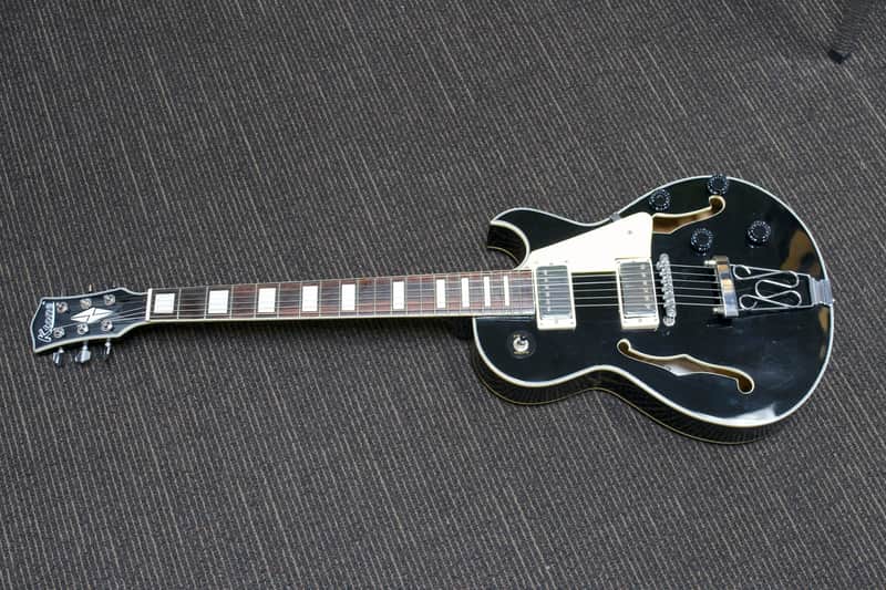 Ktone Hollowbody Electric Guitar Black image 1