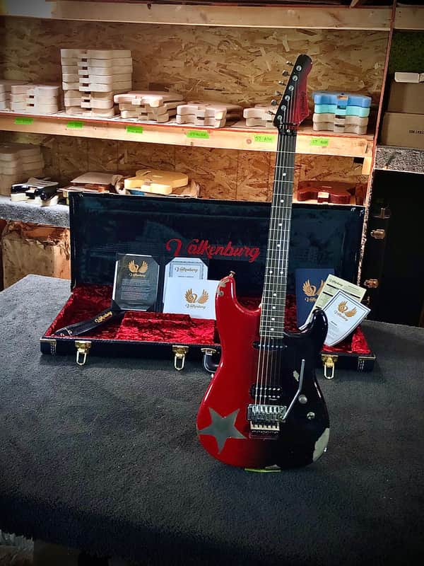 Valkenburg USA Jeff Duncan “Scarlet” Artist Series Electric Guitar – Red/Black Factory Relic – Custom Shop Level image 1