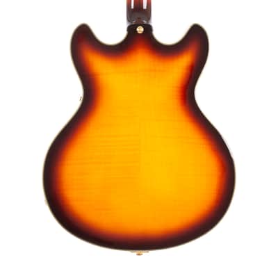 2016 D'Angelico Excel DC Semi-Hollow Electric Guitar w/Stairstep Tailpiece, Vintage Sunburst, S16006YYYY image 5