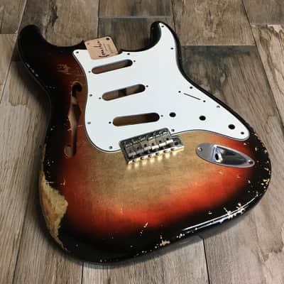 Made to Order - FRANCHIN Mercury F guitar body Relic Aged Nitro Lacquer OVER METALLIC LEAF (Sunburst/ Black/ White/ Blue/ Green/ Yellow/ Red/ Pink/ Burgundy/ Purple/ Gold/ Silver/ Copper, etc.) Stratocaster-Strat-S-Style F-hole Thinline Made in Italy image 2