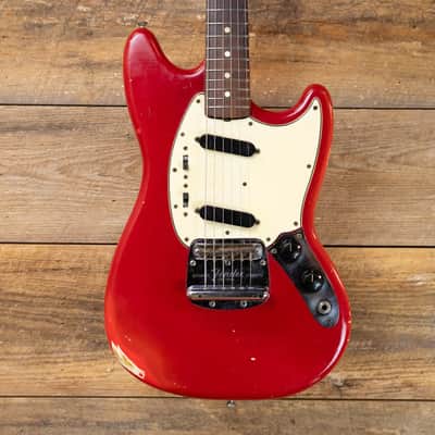 1965 Fender Mustang Rosewood Fretboard w/ Original Case - Dakota Red image 1