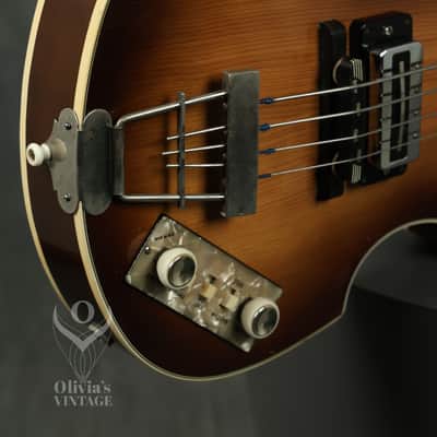1966 Hofner 500/1 Violin Beatle Bass Sunburst image 12