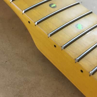 Loaded Custom NOS Relic Rock Maple Guitar Neck Strat Amber Nitro CBS Bullet Truss Rod + Gotoh MIJ Tuners image 10