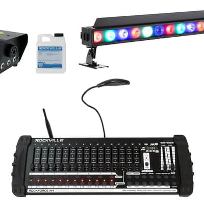 American DJ ElectraPix Bar 16 Wireless DMX RGBAL+UV Light Bar+Controller+Fogger image 1