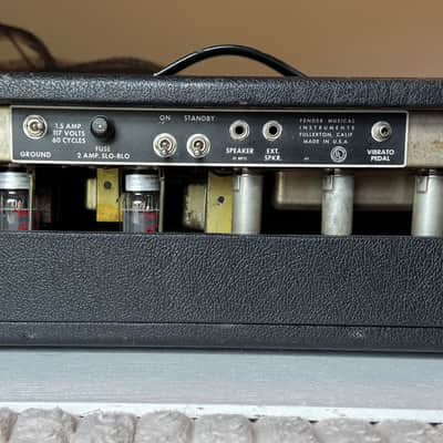 Fender Bandmaster 40-Watt 2-Channel Guitar Amp Head 1963 - 1967 - Black Panel image 4