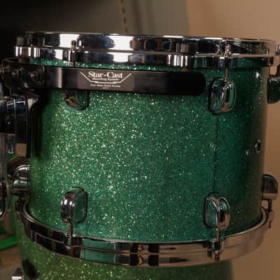 2000s Tama Starclassic Performer B/B Shattered Turquoise Drum Set image 15