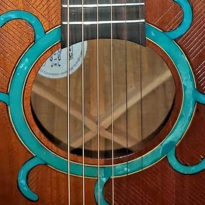 Acoustic Guitar Handmade by Blueberry, 6 String wood Pan God of the Wild Guitar, Custom Handcrafted Wooden Guitar, Grand Concert Guitar image 15