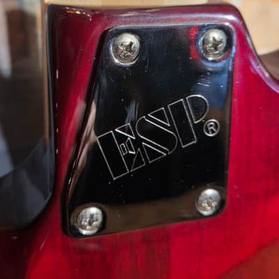 ESP LTD MH-100 QM NT See Thru Black Cherry w/ ESP HSC image 19