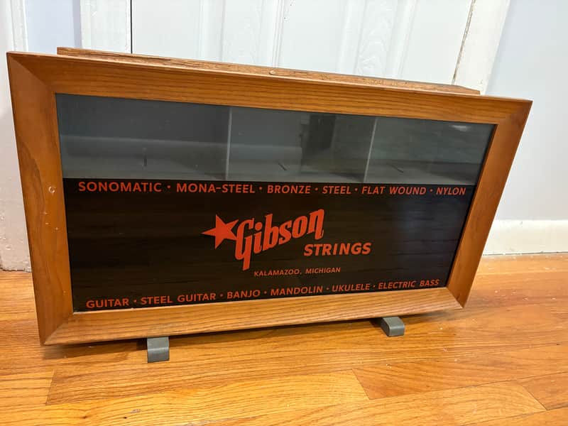 Vintage Gibson Strings Advertsing Mechandising Counter Display Case 50's image 1