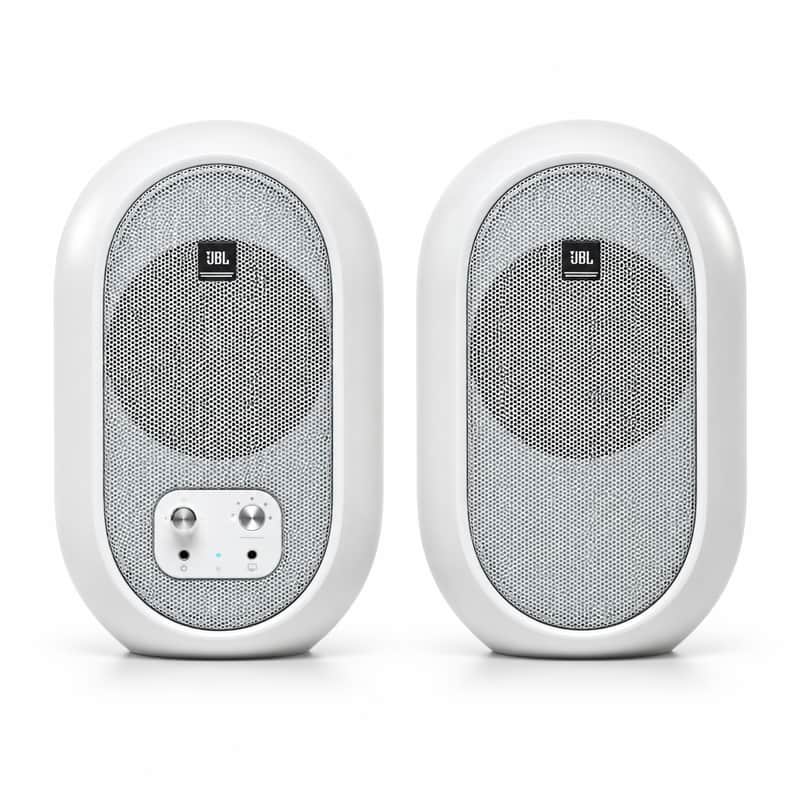 JBL 1 Series 104-BT 4.5 inch Compact Powered Monitors with Bluetooth - White image 1