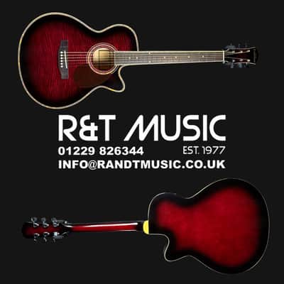 Freshman FA1AWRLH Electro Acoustic Guitar, Wine Red image 7