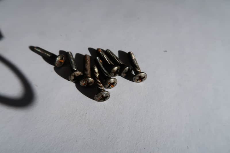Eight Fender  Stratocaster pickup & Switch Screws relic aged  50's  '60's 71 RI Strat 62 58 image 1